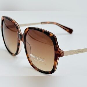 Kenneth Cole Womens Oversized Sunglasses KC00009/S Brown w/ Gradient Lens 56mm